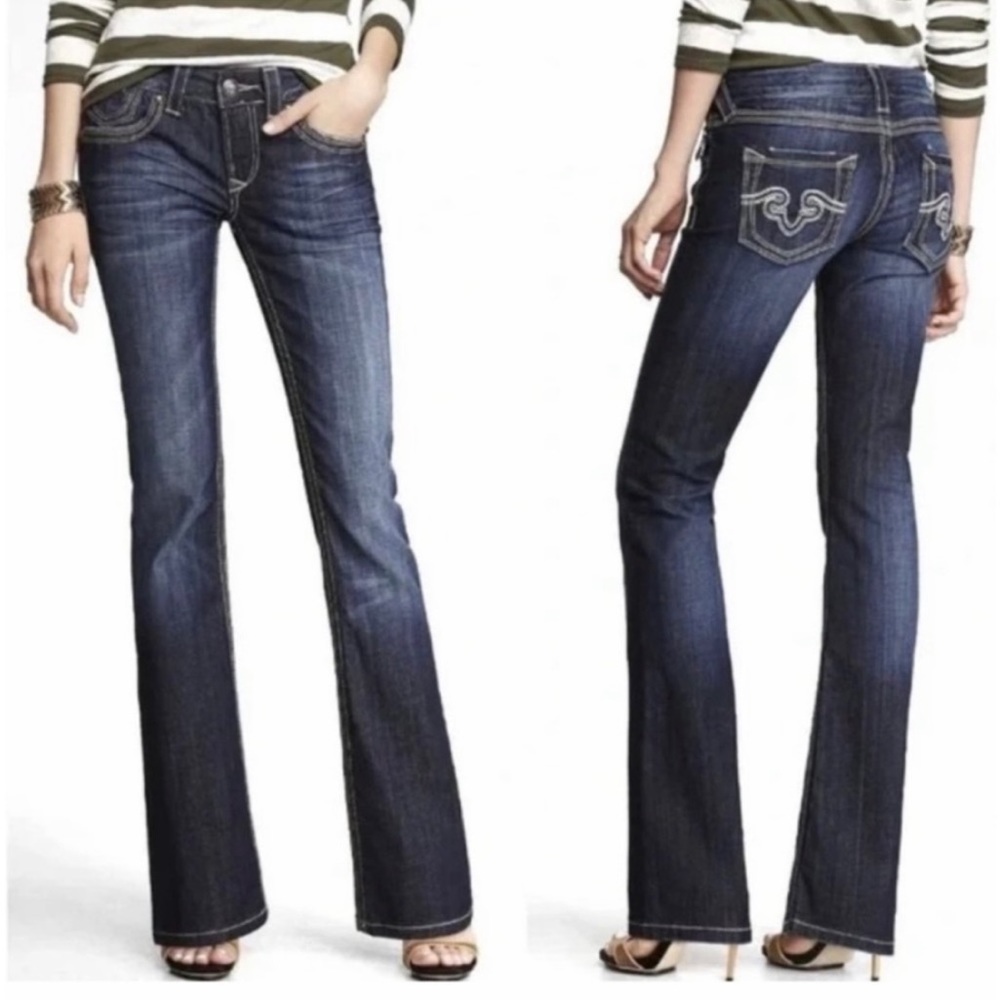 Women’s ReRock  for Express jeans boot 4S Low rise 2% Stretch
